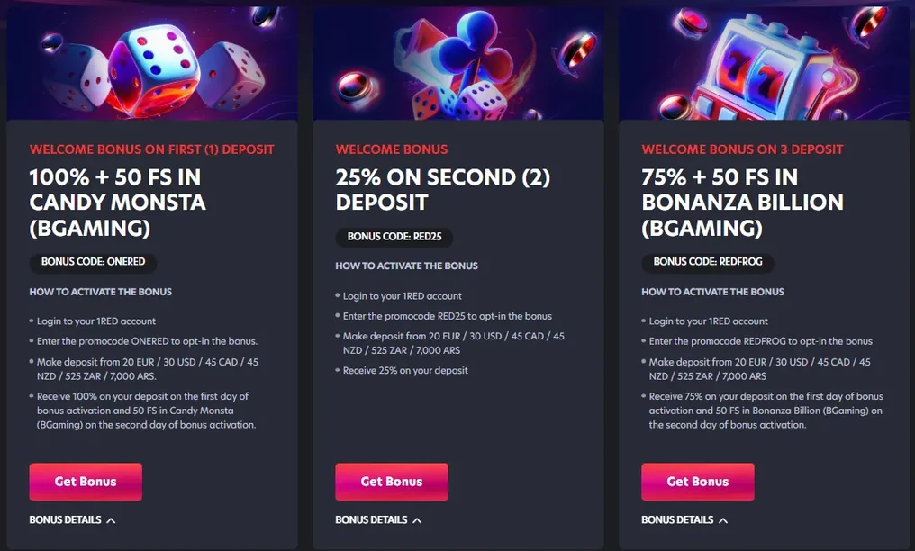 Grabbing Your 1Red Bonus Code
